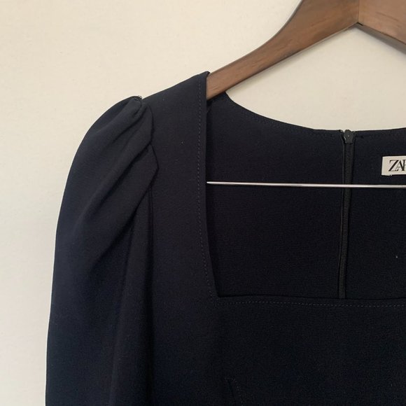 Zara Voluminous Sleeve Top, Dark Blue, Size S - Picture 5 of 11